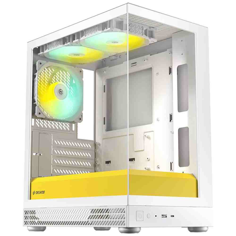 ホワイト統一ゲーミングPC 正面