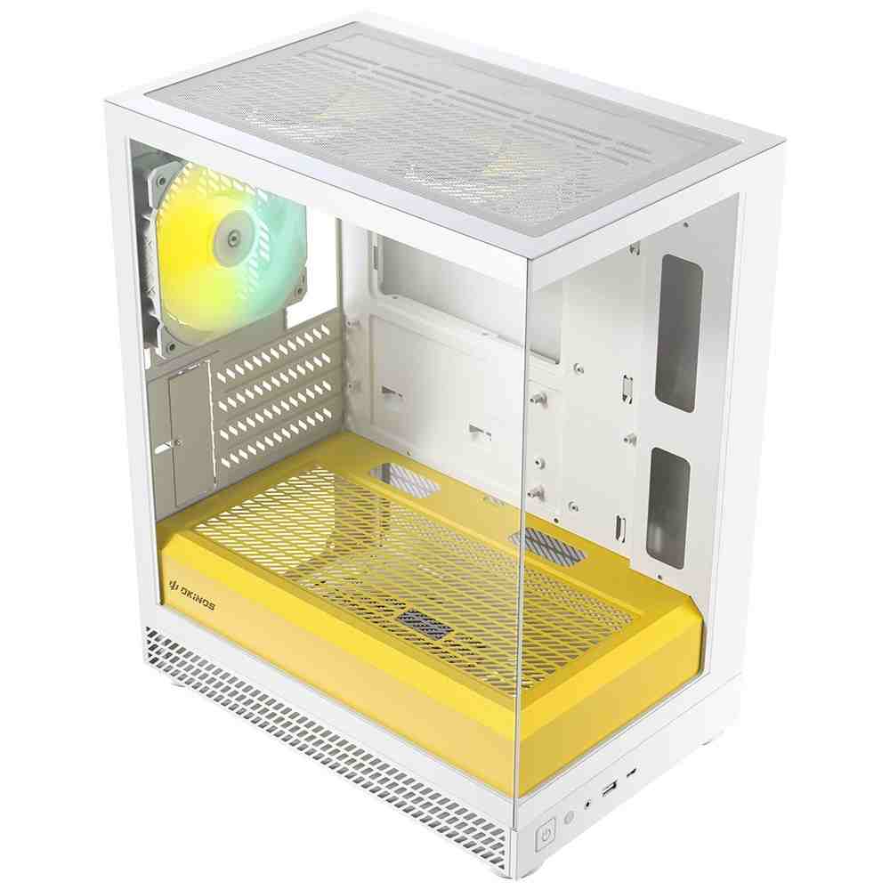 ホワイト統一ゲーミングPC サイド